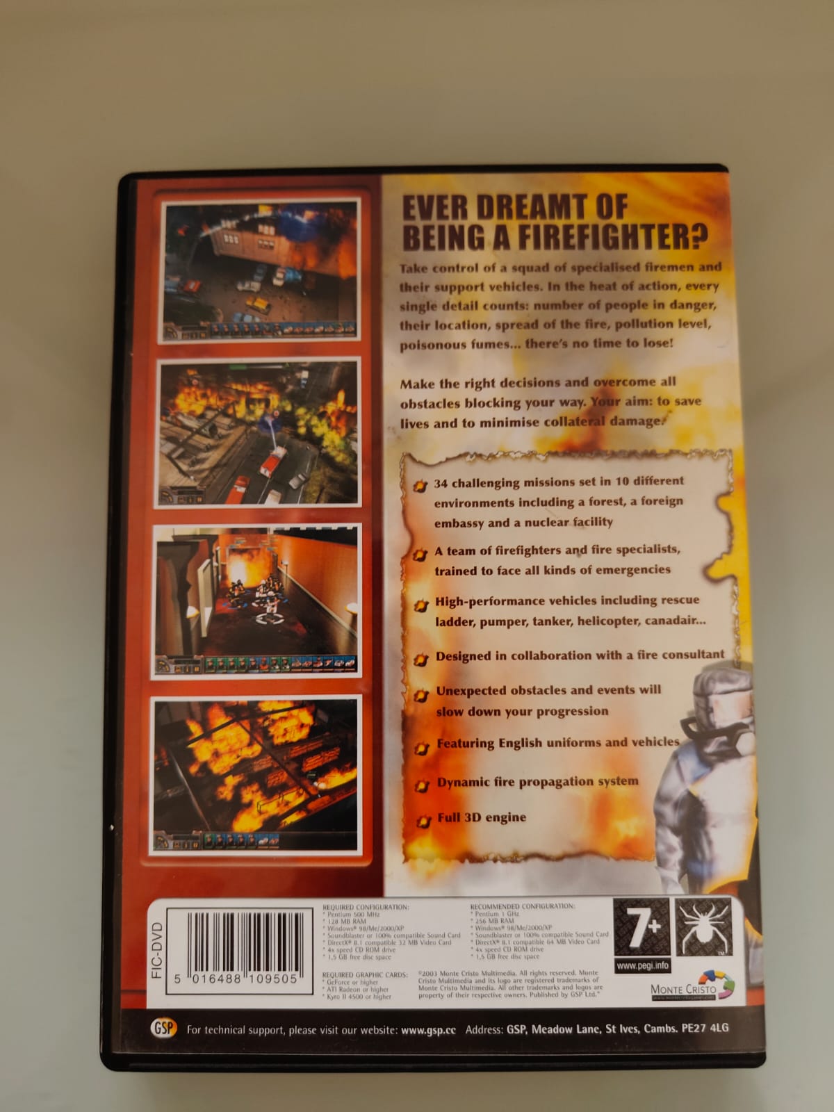 Fire Chief PC juego + caja versión UK - Estado excelente