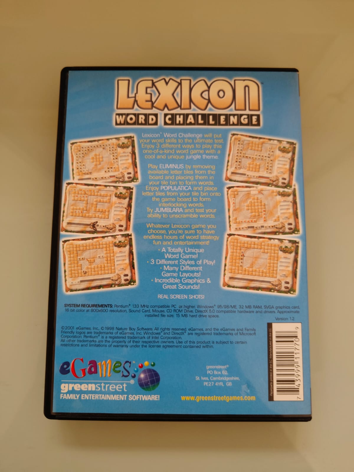 Lexicon Word Challenge PC juego + caja versión UK - Estado excelente
