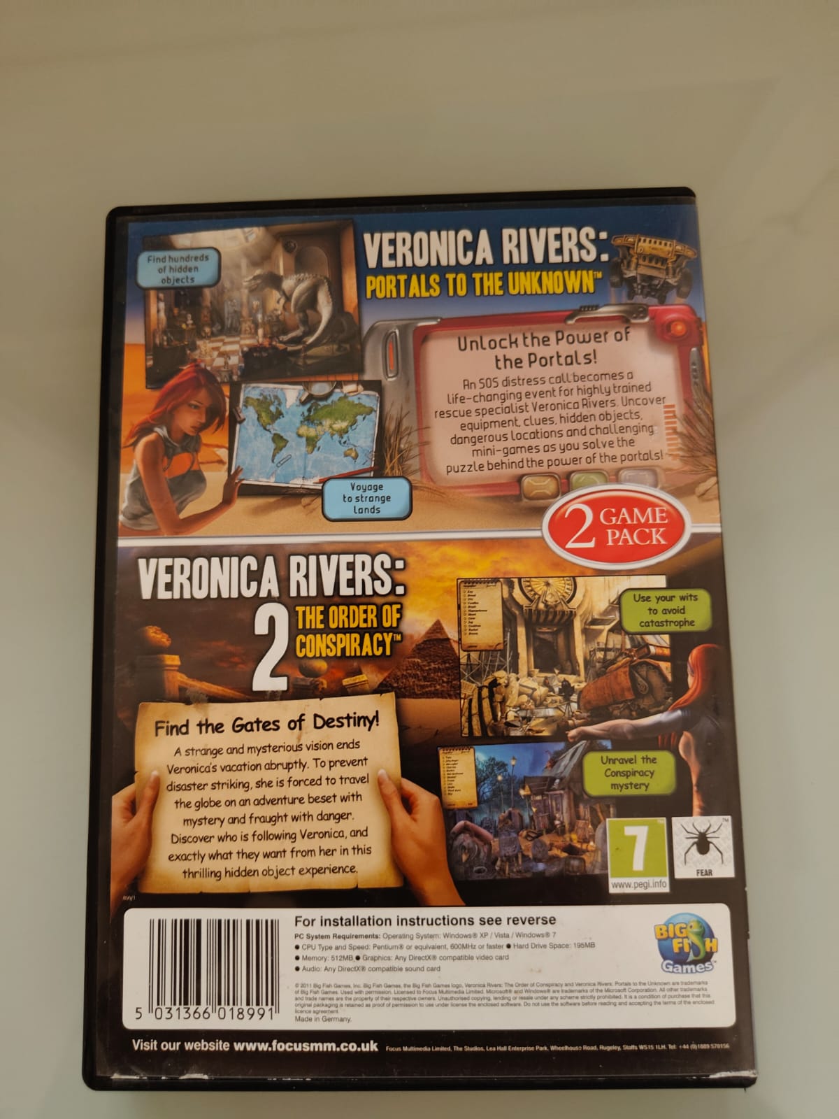 The Hidden Mystery Collectives: Veronica Rivers 1 & 2 PC juego + caja versión UK - Estado excelente