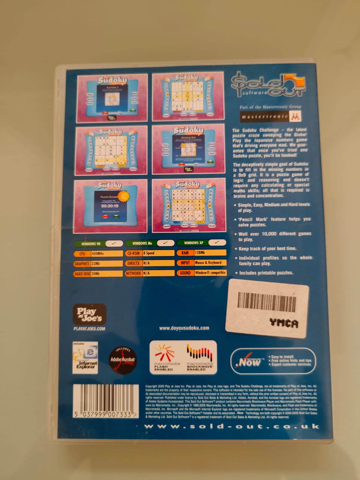 The Sudoku Challenge Sold Out PC juego + caja versión UK - Estado cuidado