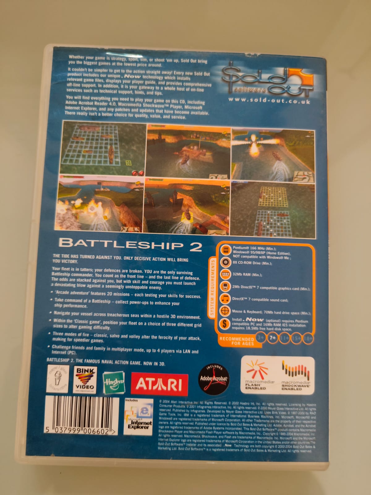 Battleship 2 Sold Out PC juego + caja versión UK - Estado excelente