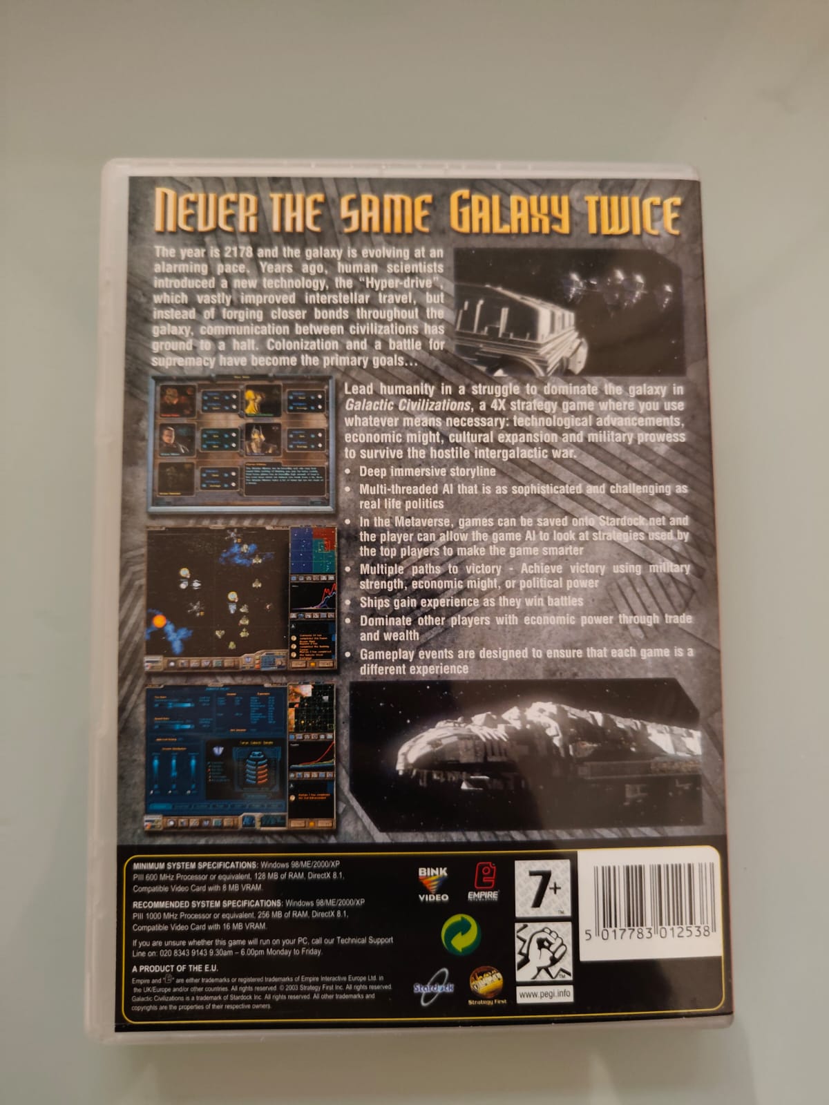Galactic Civilizations PC completo versión UK - Estado excelente