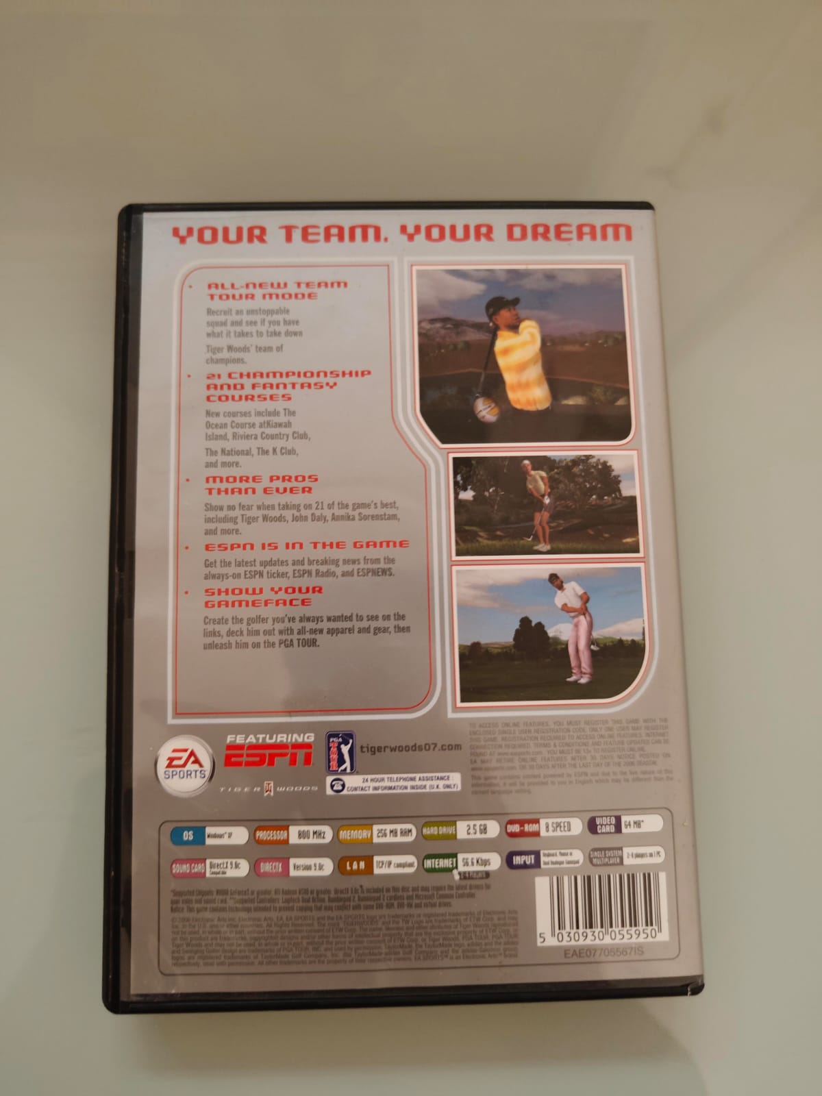 Tiger Woods PGA Tour 07 Classics PC completo versión UK - Estado cuidado