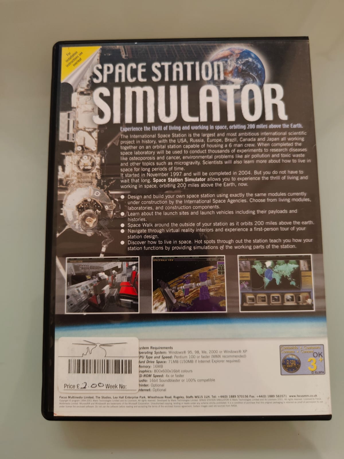 Space Station Simulator PC juego + caja versión UK - Estado excelente
