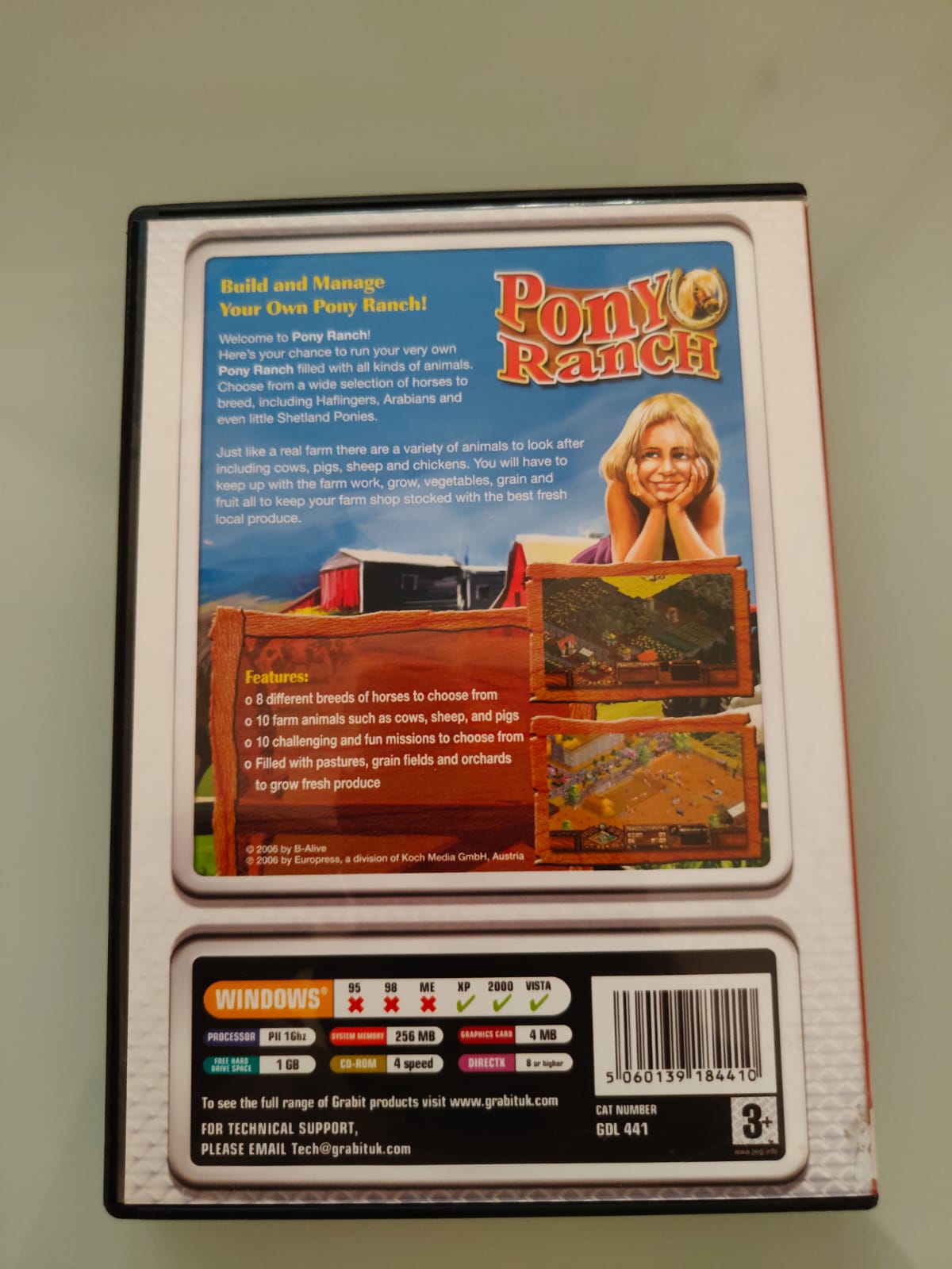 Pony Ranch PC juego + caja versión UK - Estado excelente