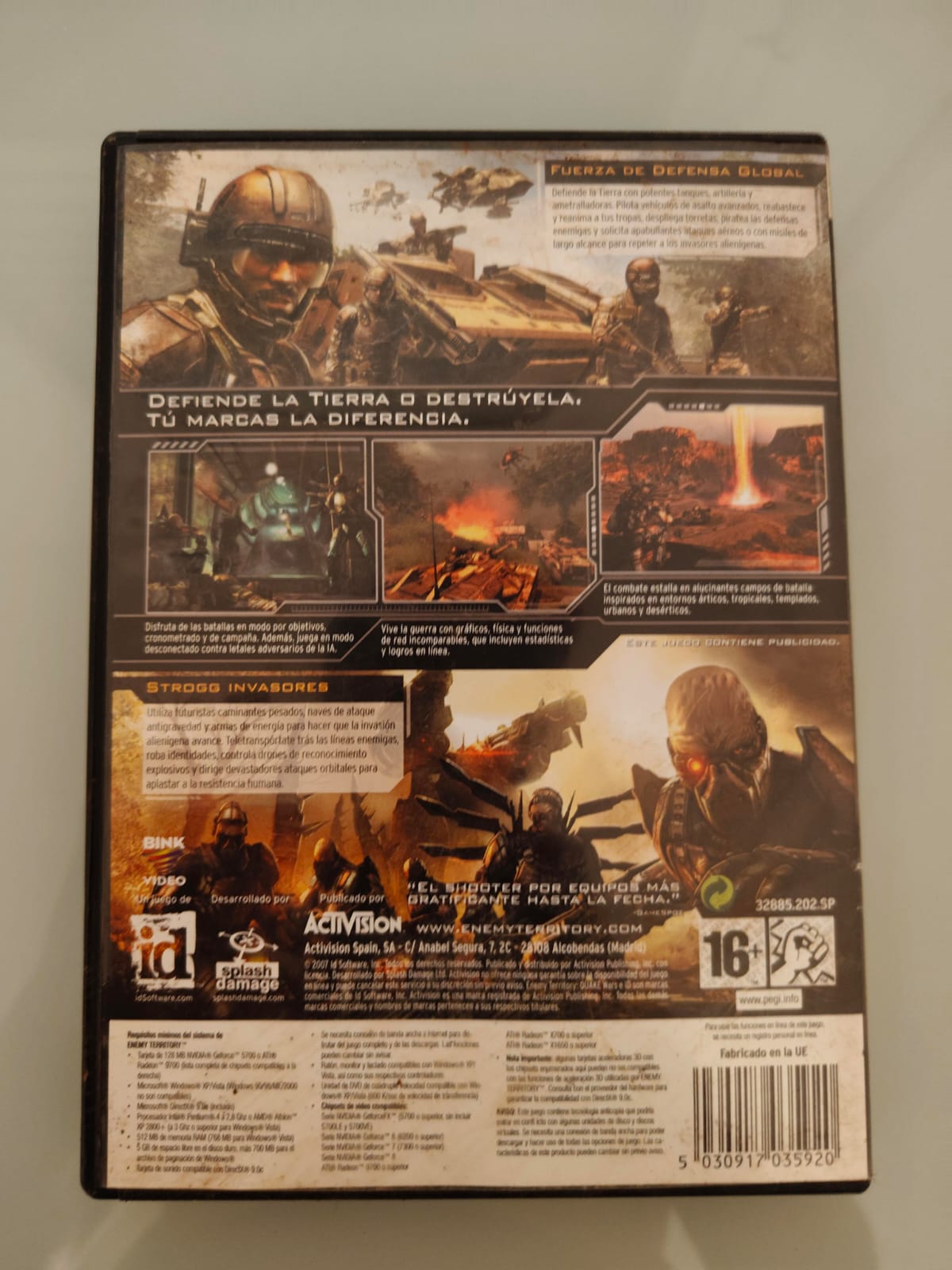 Enemy Territory: Quake Wars PC completo versión España - Estado excelente