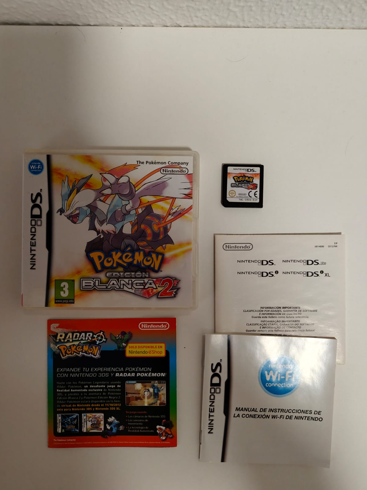 Pokémon Edición Blanca 2 - Nintendo DS PAL ESP - ESTADO EXCELENTE