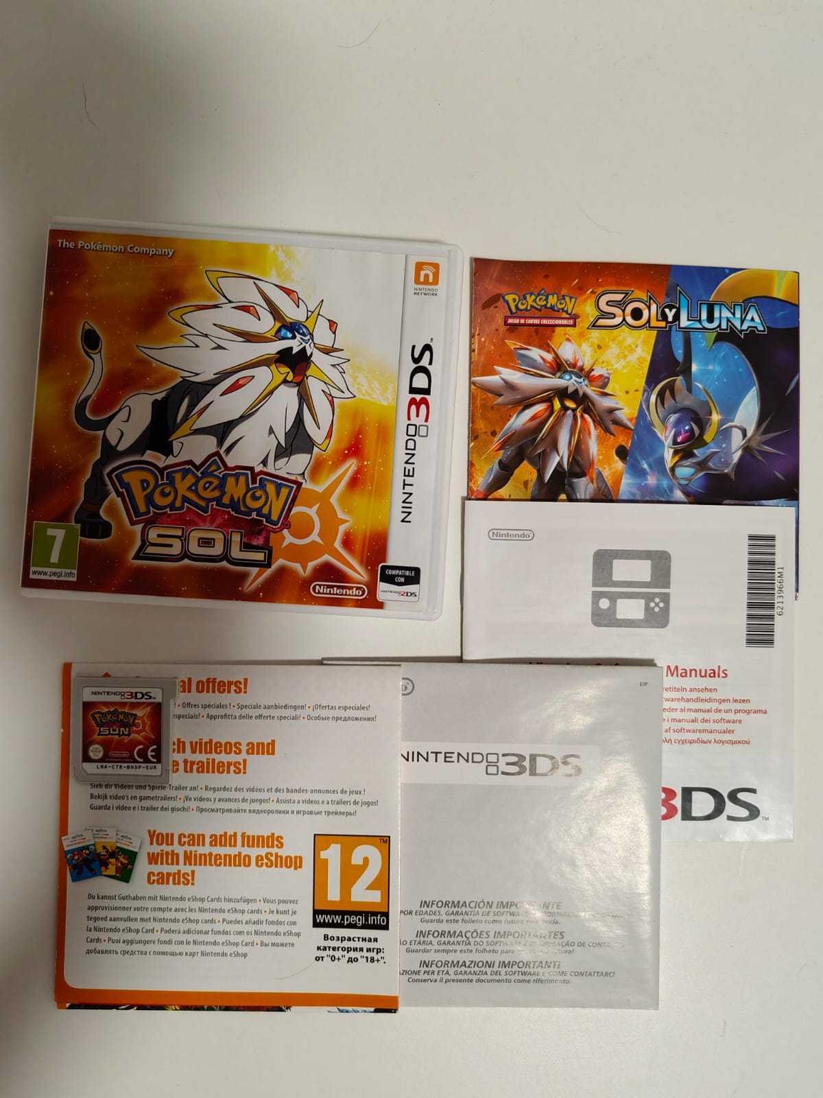 Pokémon Sol - Nintendo 3DS PAL ESP - ESTADO COLECCIONISTA