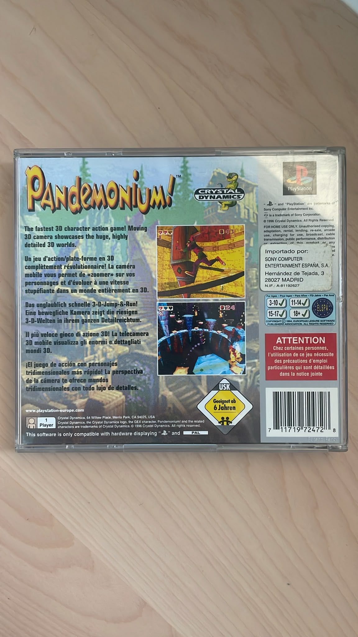Pandemonium Platinum PlayStation 1 completo PAL EUR - Estado excelente