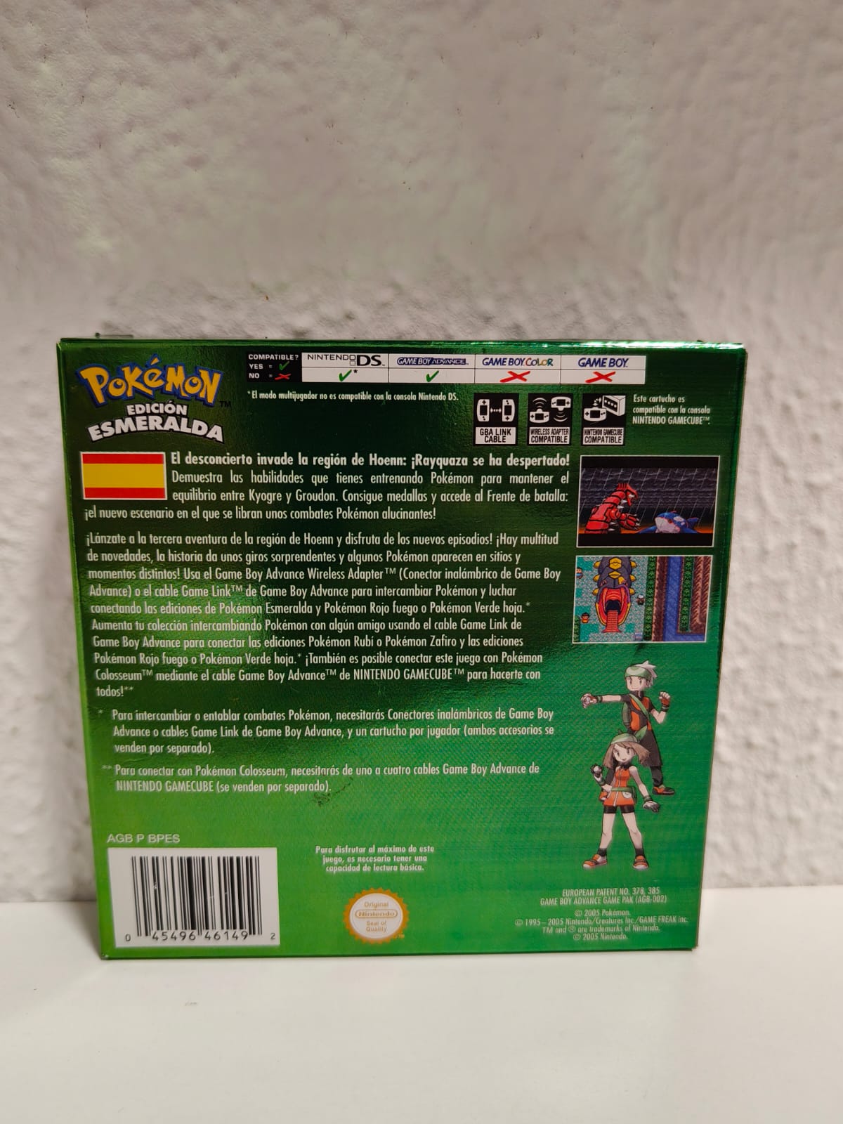 Pokémon Esmeralda GBA PAL ESP Completo - ESTADO COLECCIONISTA