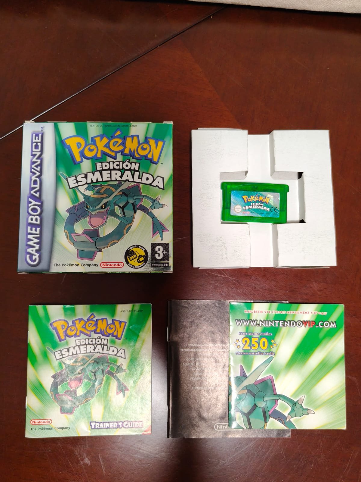 Pokémon Esmeralda GBA PAL ESP Completo - ESTADO COLECCIONISTA