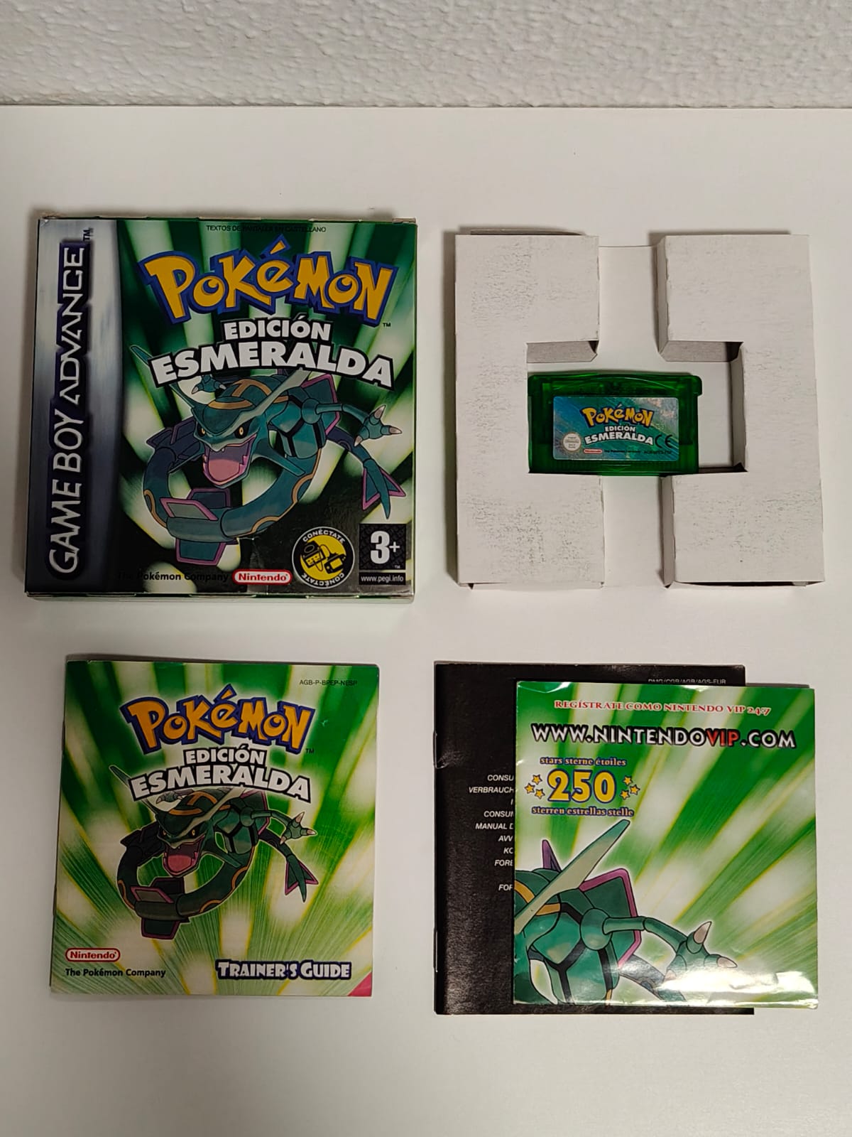 Pokémon Esmeralda GBA PAL ESP Completo - ESTADO COLECCIONISTA