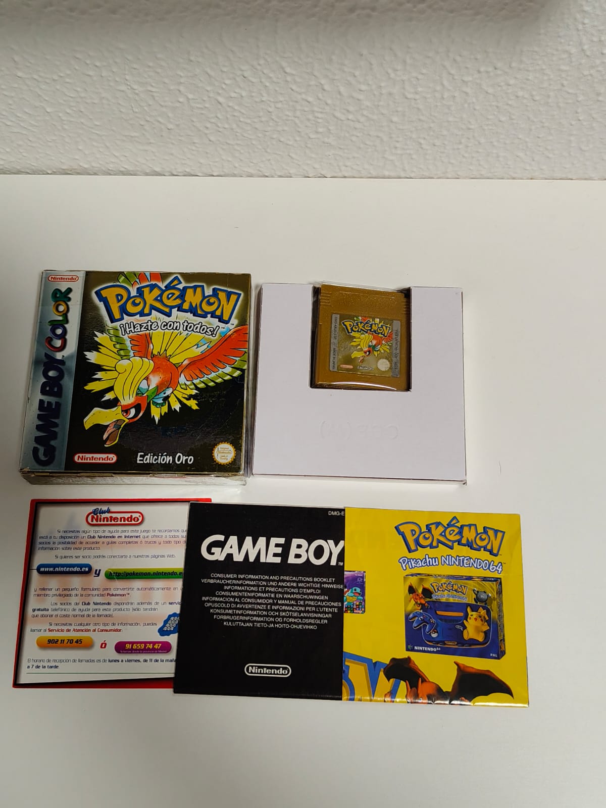 Pokémon Oro GBC PAL ESP Completo - PRESENTA DESGASTE