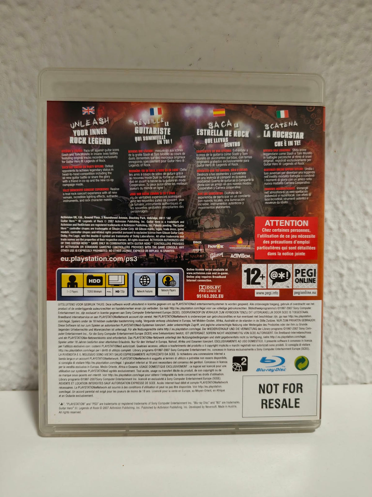 Guitar Hero III: Legends of Rock PlayStation 3 completo PAL EUR - Estado coleccionista