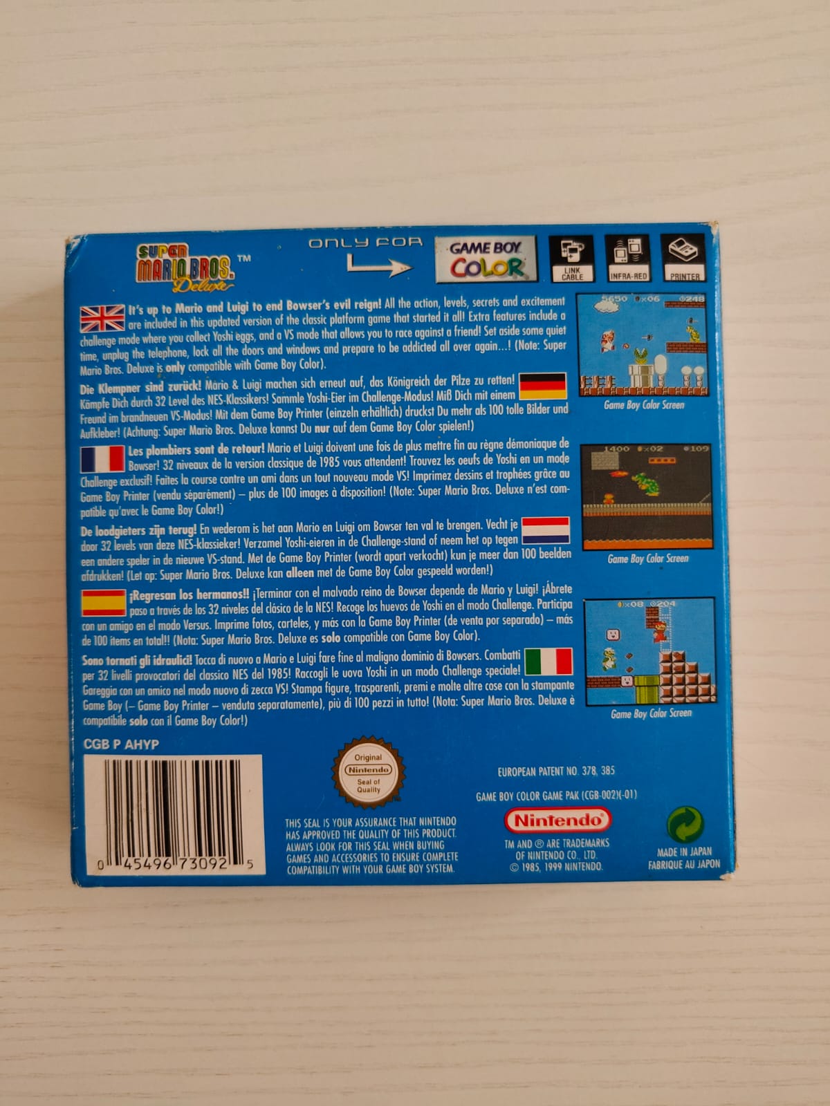 Super Mario Bros Deluxe Game Boy completo PAL ESP - Estado excelente