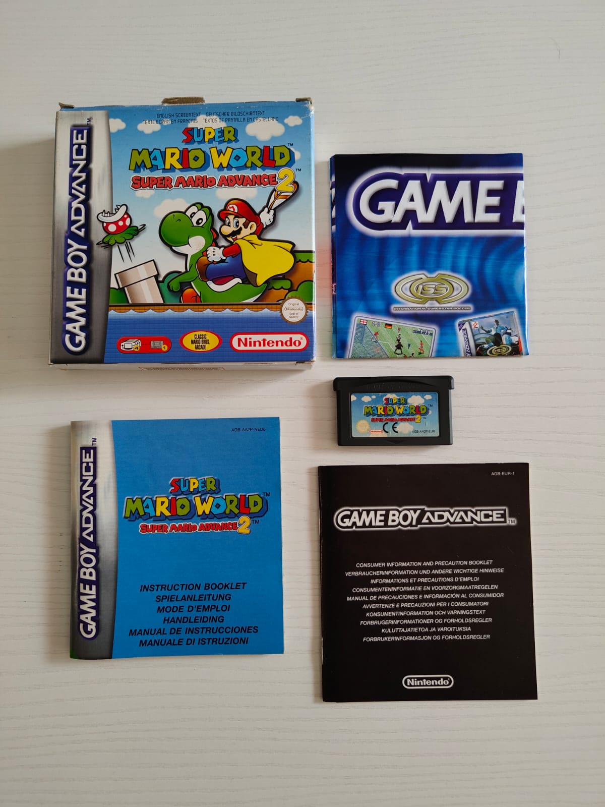 Super Mario World Super Mario Advance 2 Game Boy Advance completo sin cartón interior PAL ESP - Estado cuidado