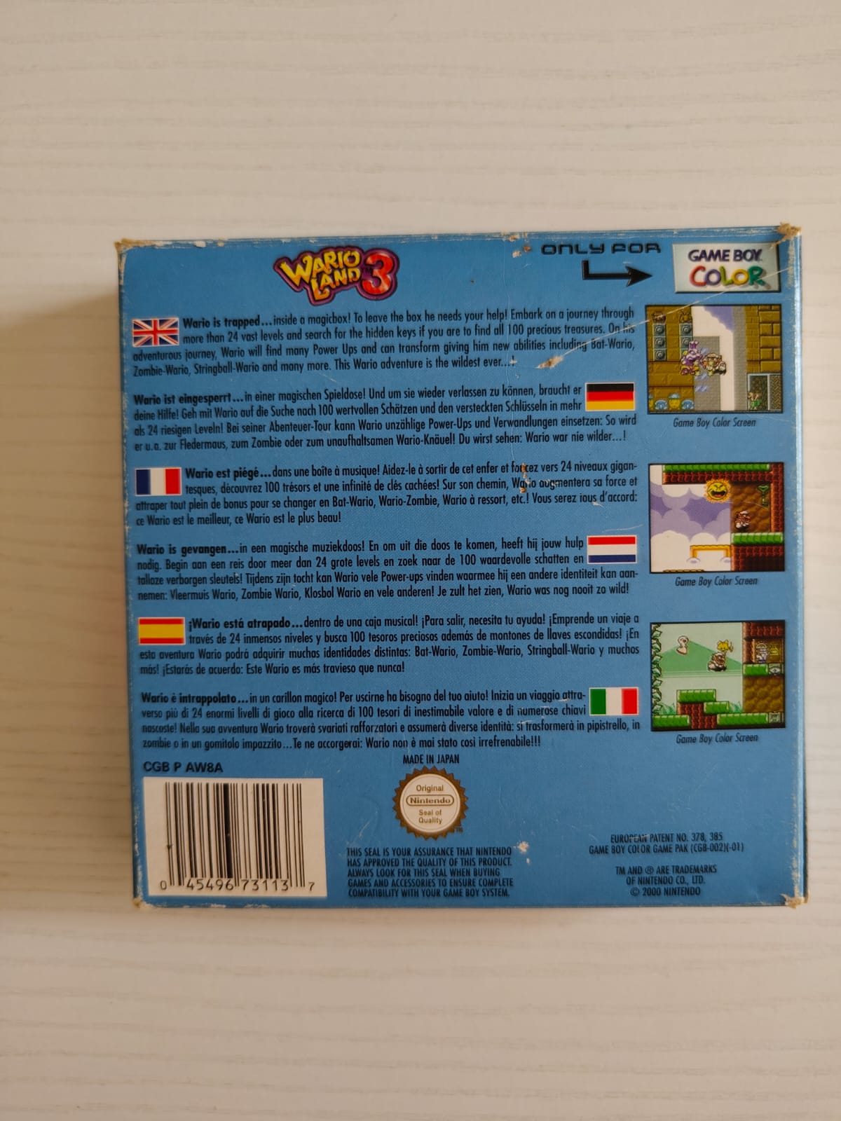 Wario Land 3 Game Boy completo PAL EUR - Estado cuidado