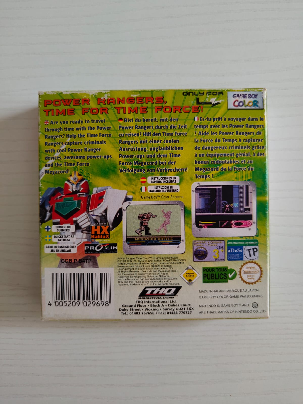 Power Rangers Time Force Game Boy Color completo PAL EUR - Estado cuidado
