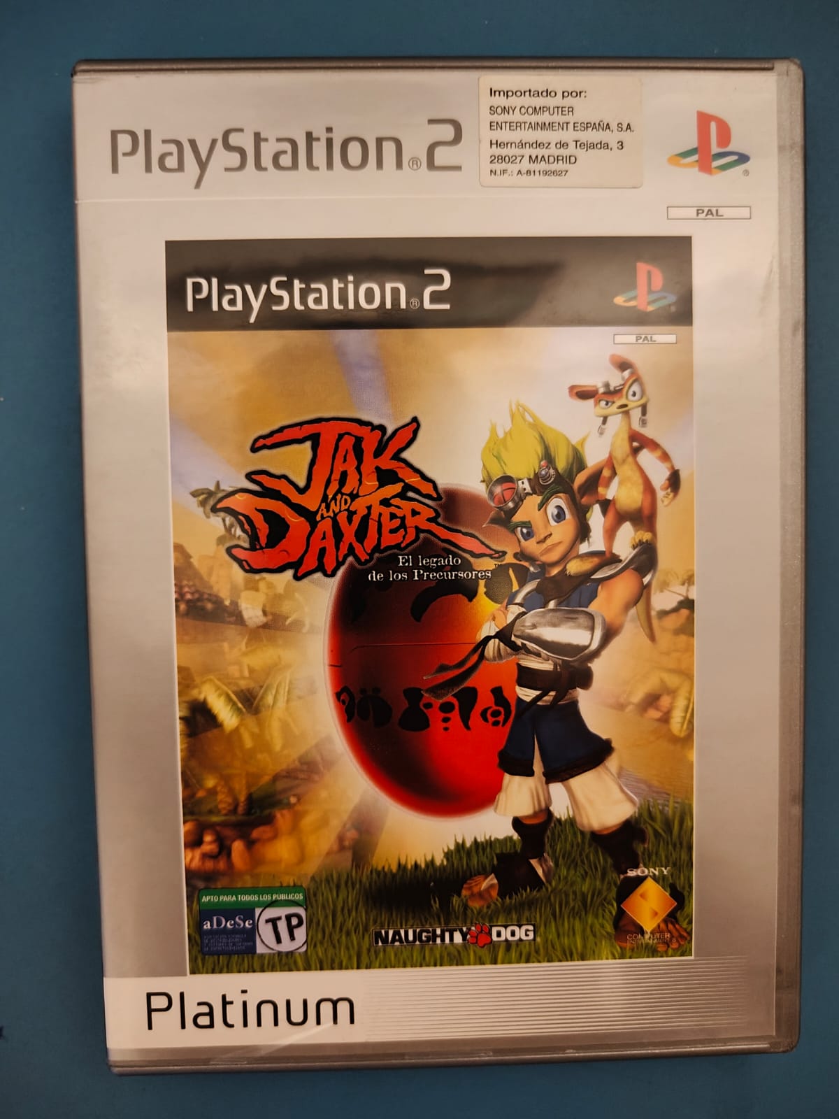 Jak and Daxter: El Legado de los Precursores Platinum PlayStation 2 juego + caja PAL ESP - Estado cuidado