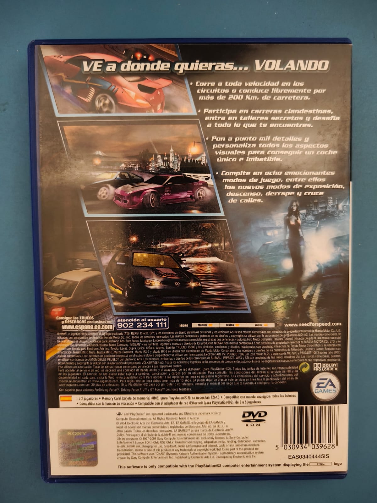 Need for Speed Underground 2 PlayStation 2 juego + caja PAL ESP - Estado excelente