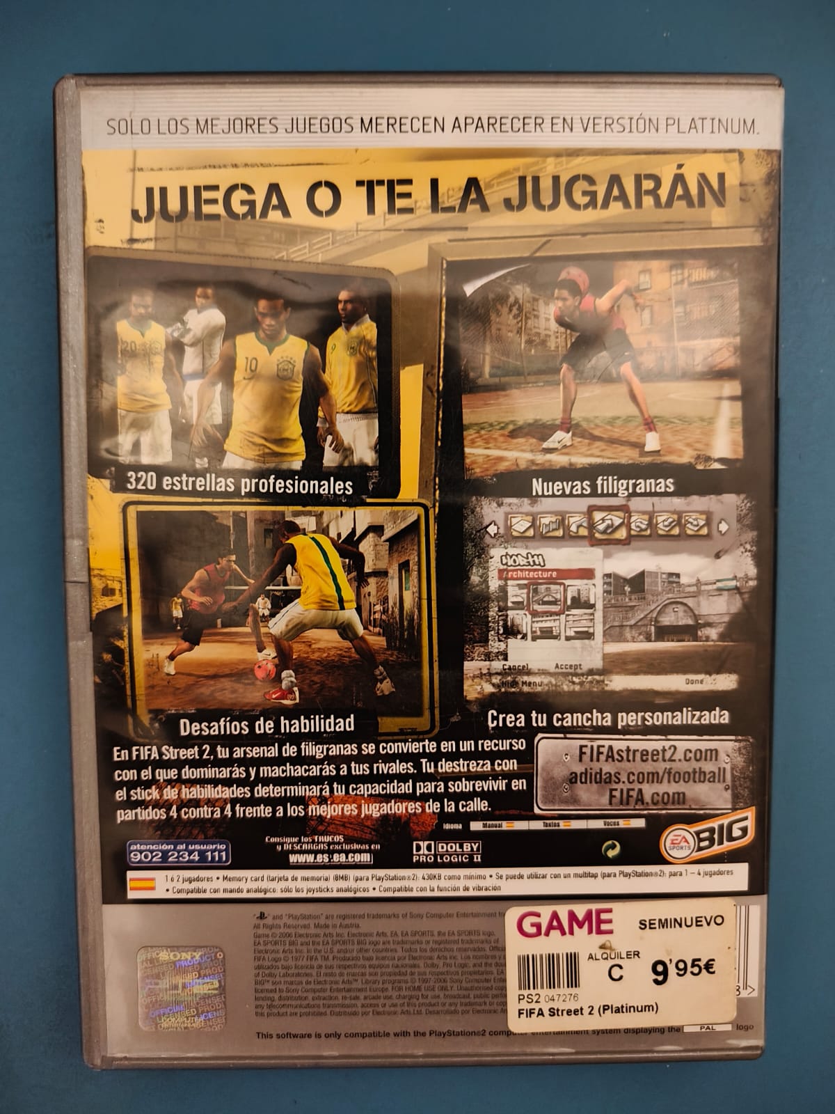 FIFA Street 2 Platinum PlayStation 2 juego + caja PAL ESP - Estado cuidado