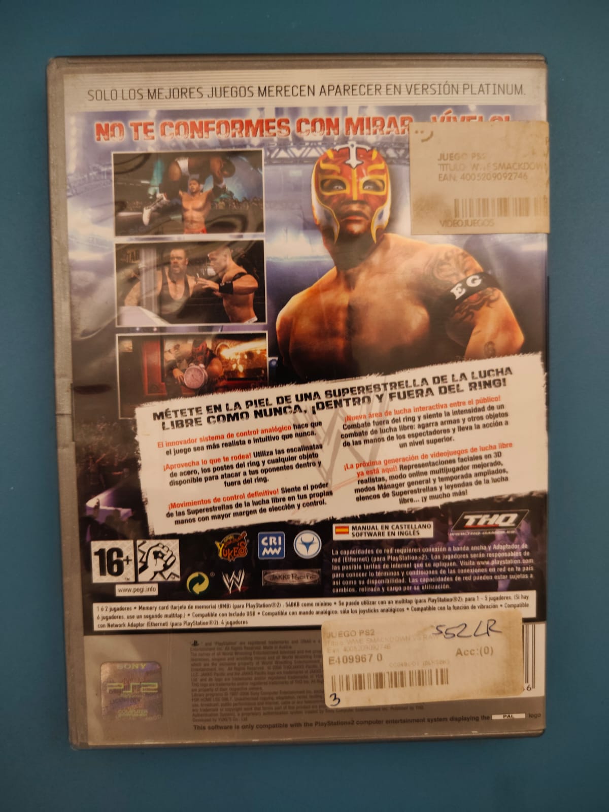 SmackDown vs Raw 2007 Platinum PlayStation 2 juego + caja PAL ESP - Estado cuidado