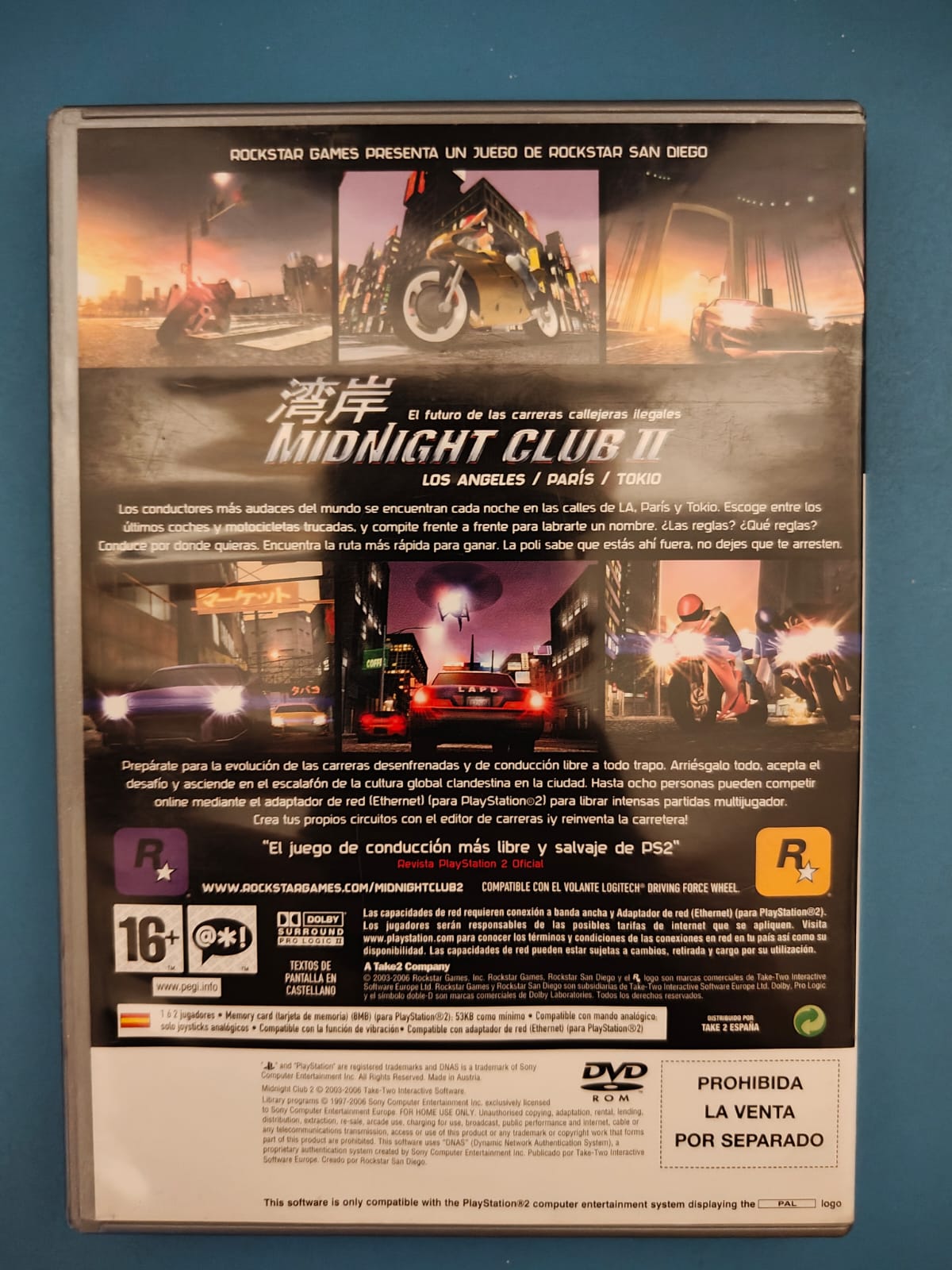 Midnight Club II Platinum Disc PlayStation 2 completo PAL ESP - Estado excelente
