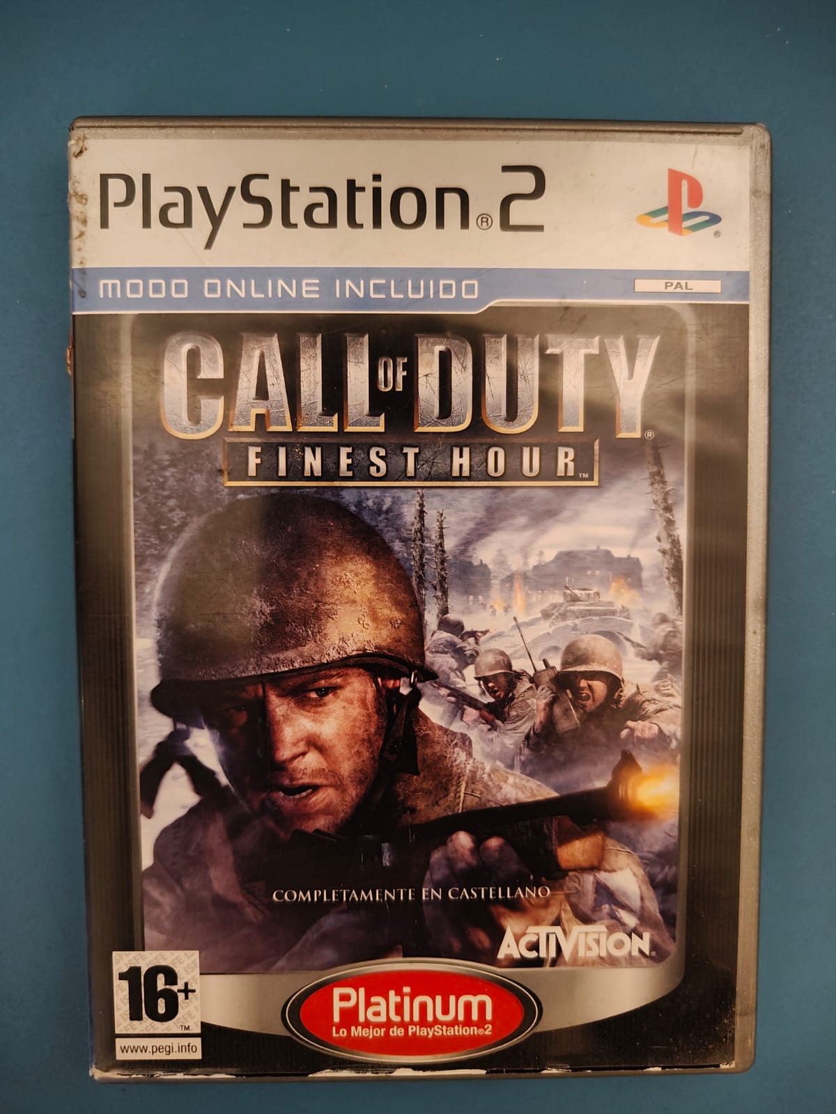 Call of Duty: Finest Hour Platinum PlayStation 2 completo PAL ESP - Estado básico