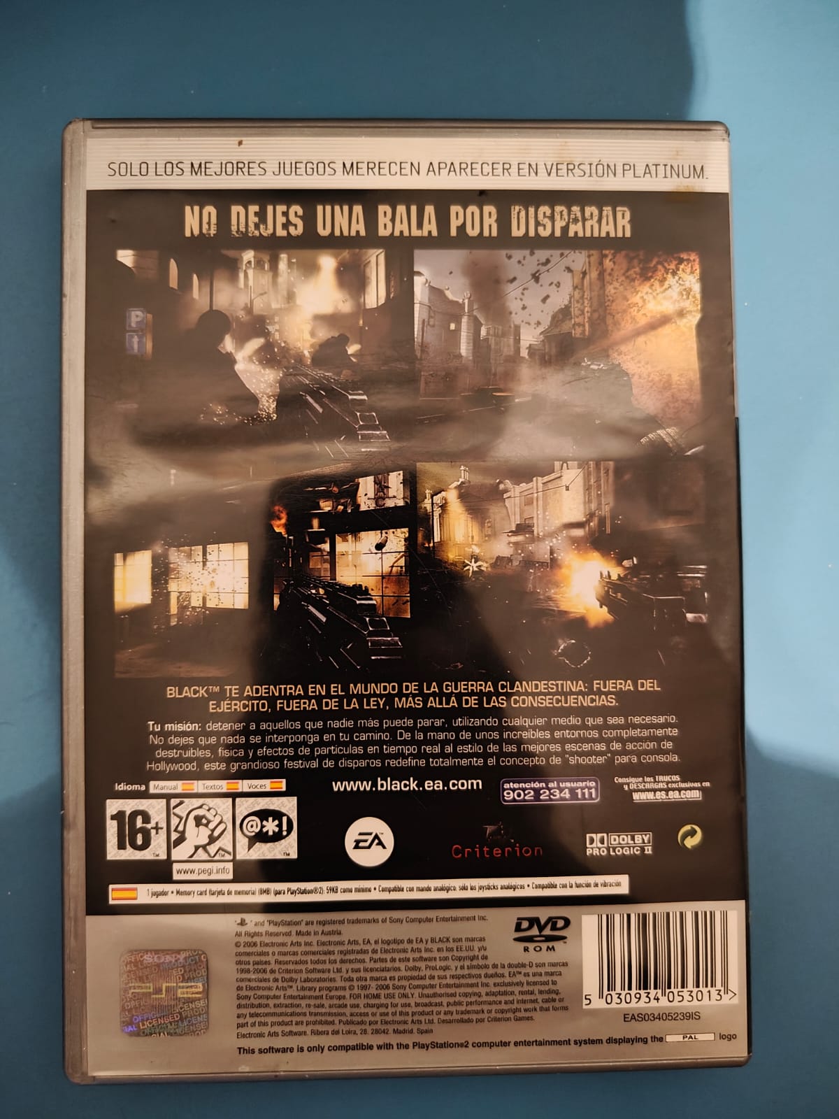 Black Platinum PlayStation 2 completo PAL ESP - Estado cuidado