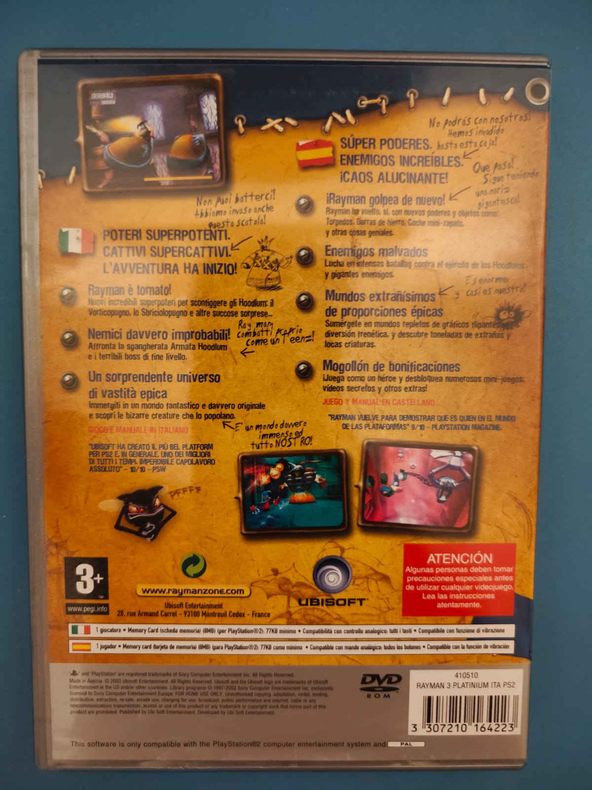 Rayman 3: Hoodlum Havoc Platinum PlayStation 2 completo PAL ESP - Estado cuidado