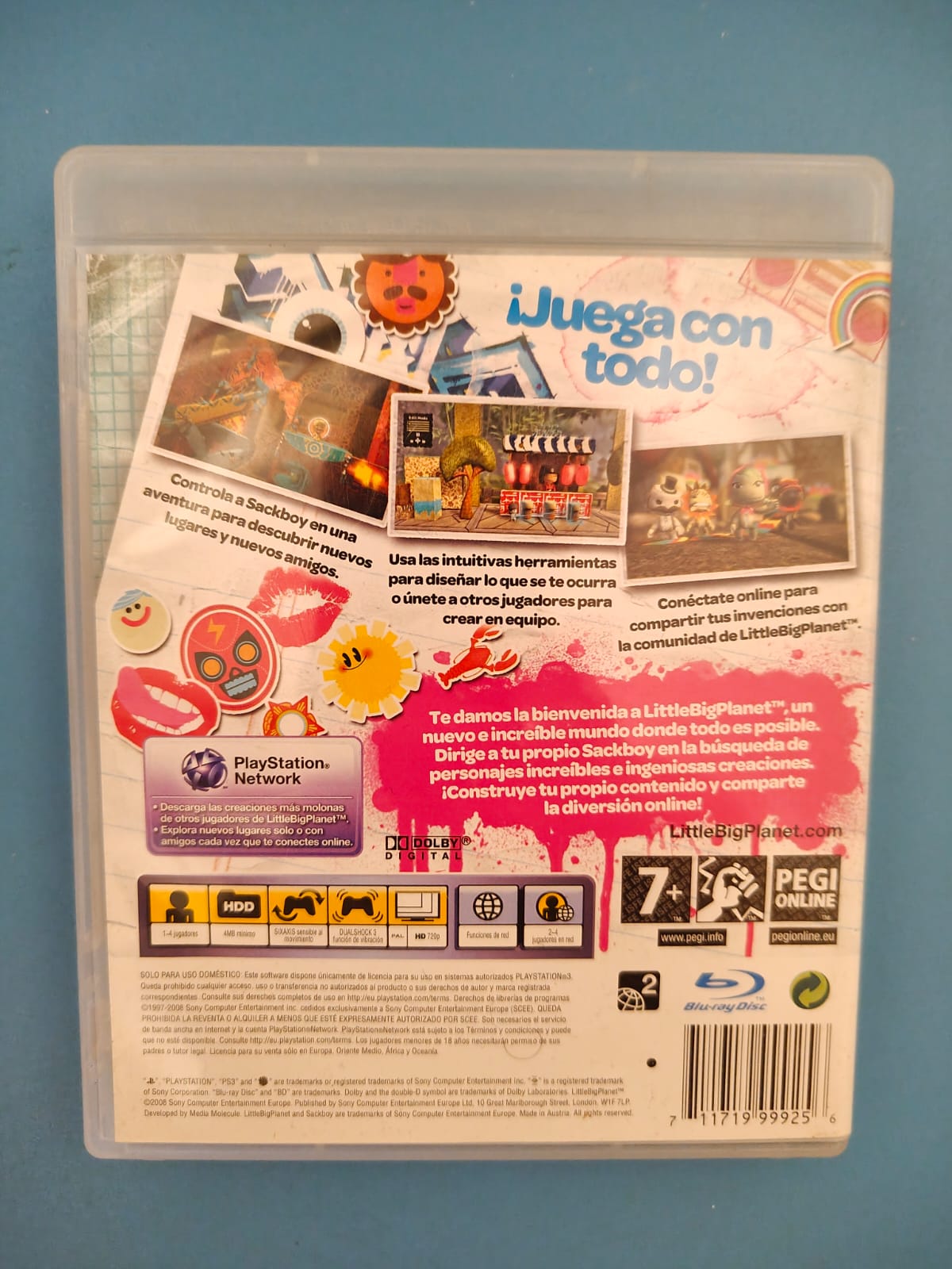 LittleBigPlanet PlayStation 3 completo PAL ESP - Estado CUIDADO
