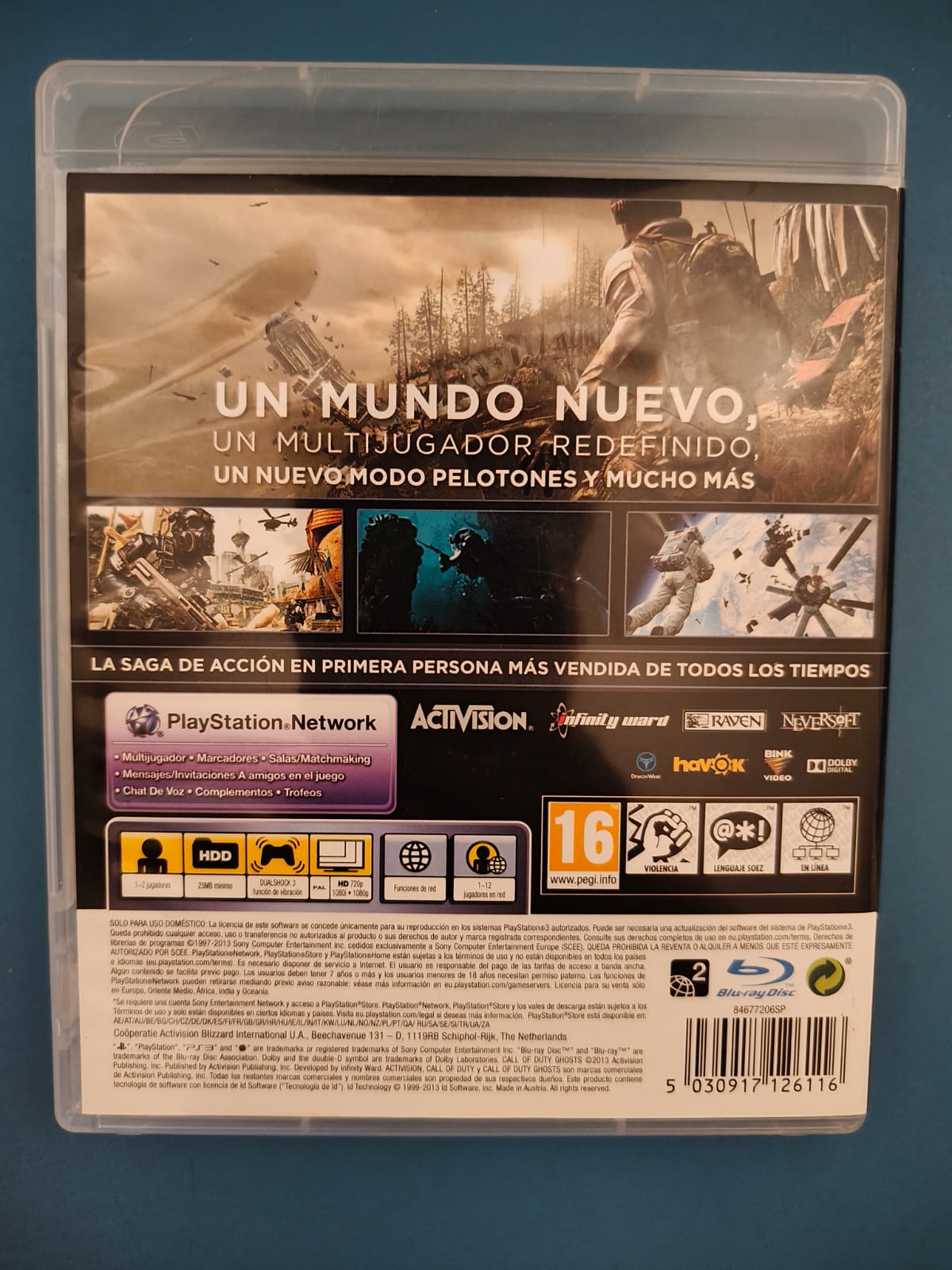 Call of Duty: Ghosts PlayStation 3 completo PAL ESP - Estado cuidado
