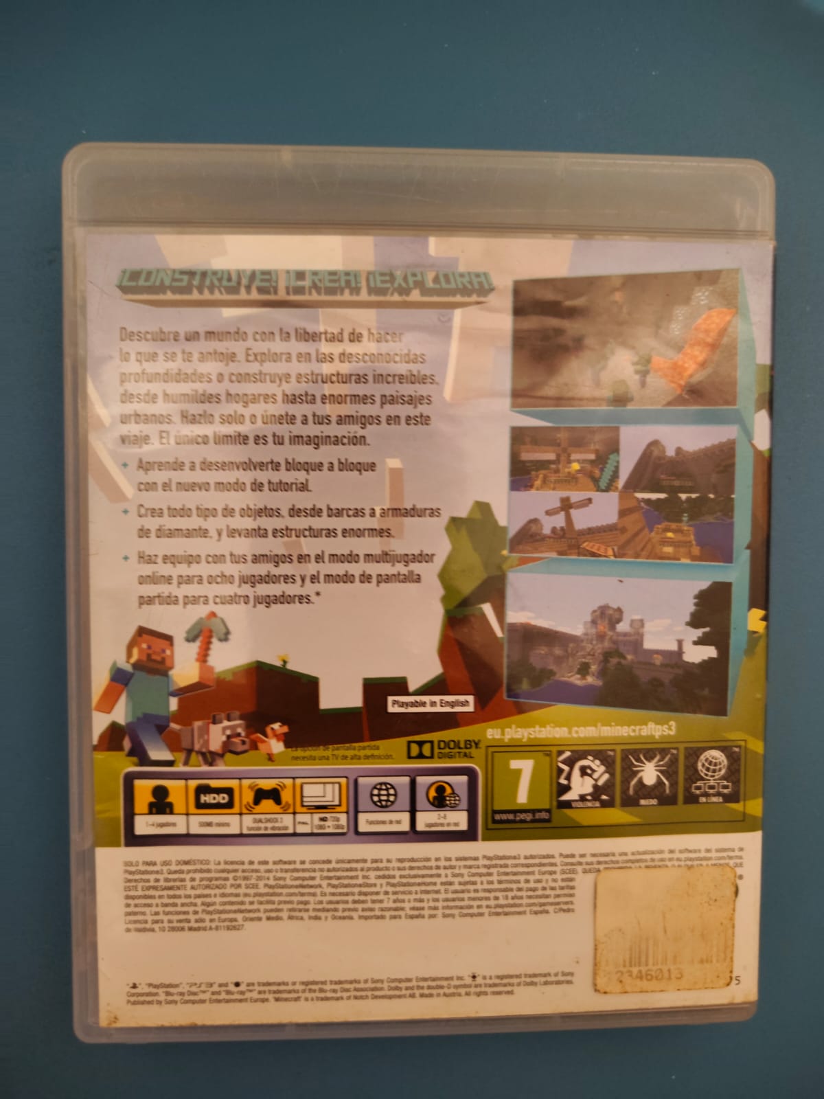 Minecraft PlayStation 3 Edition completo PAL ESP - Estado básico