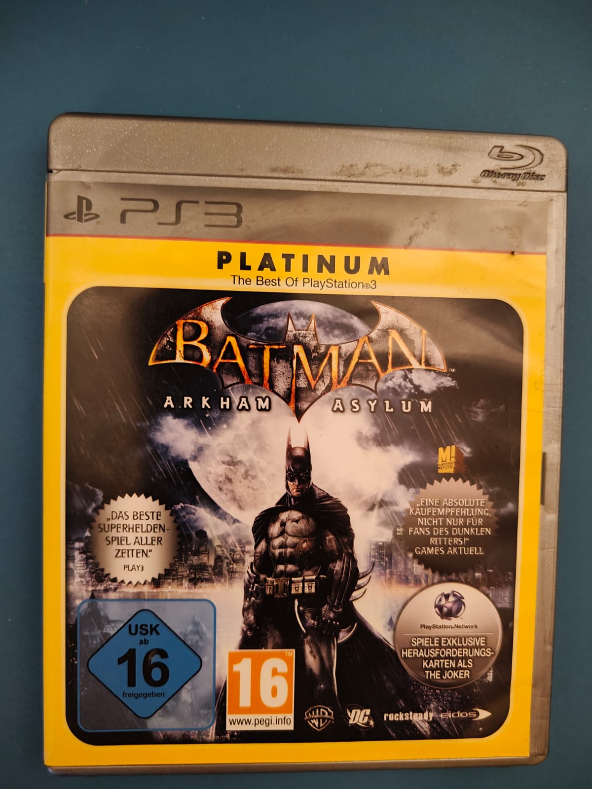 Batman: Arkham Asylum Platinum PlayStation 3 juego + caja PAL GERMANY - Estado básico
