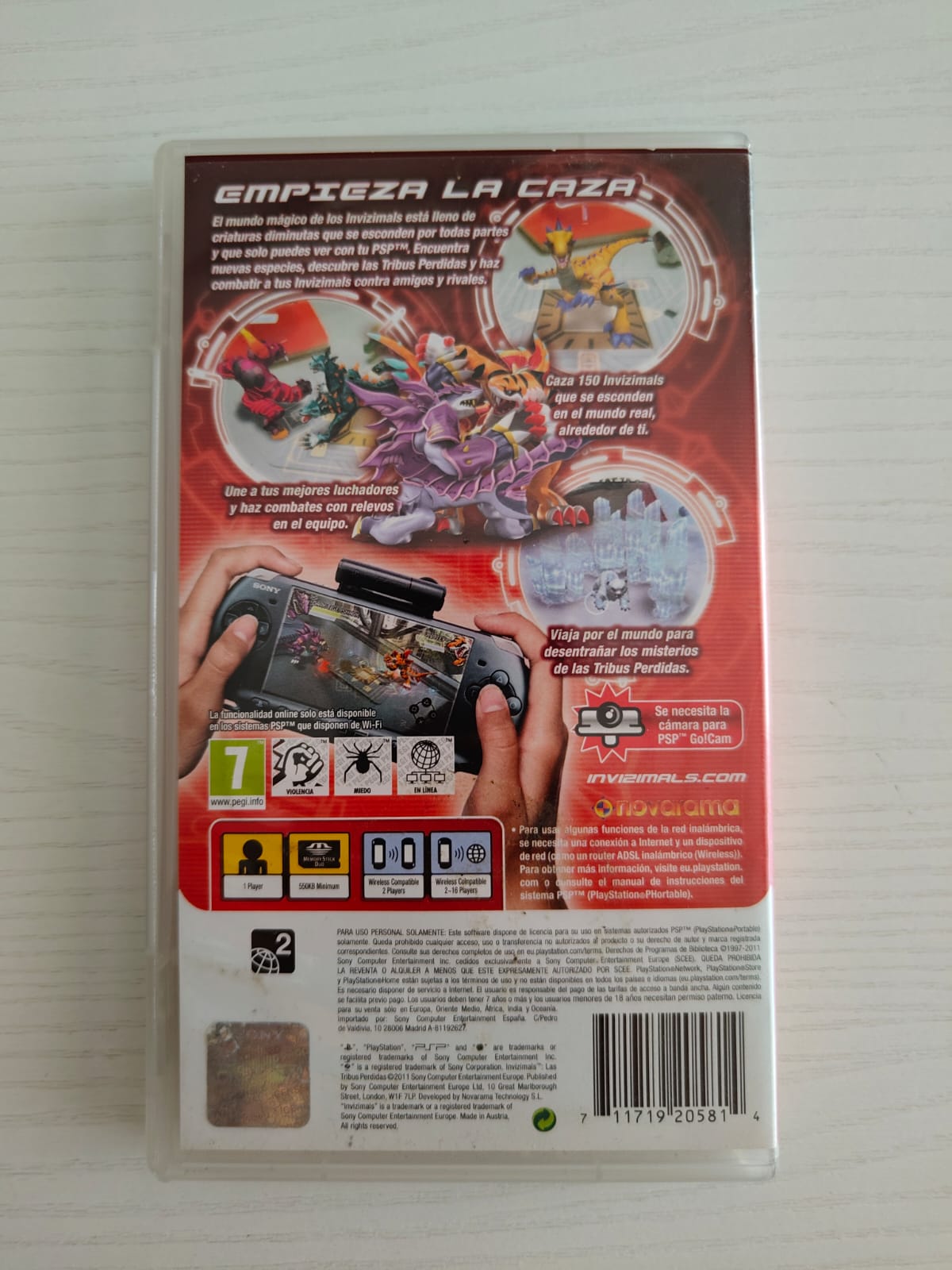 Invizimals: Las Tribus Perdidas PlayStation Portable juego + caja PAL ESP - Estado cuidado