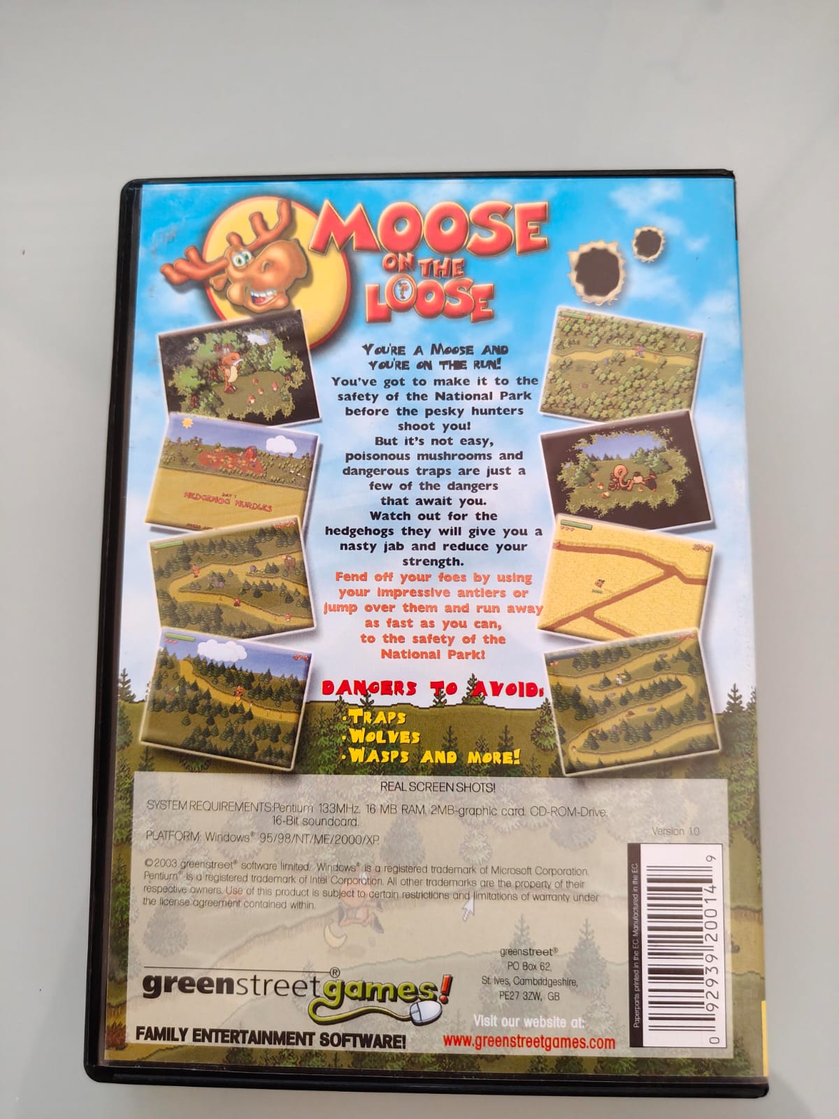 Moose on the Loose PC juego + caja versión UK - Estado cuidado