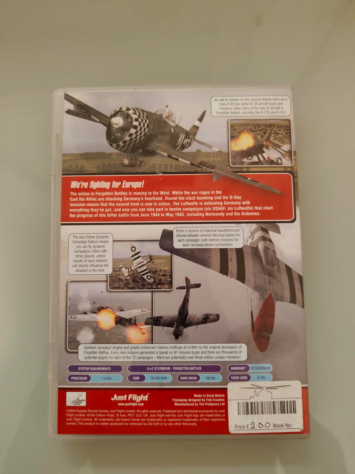 Battle Over Europe Add-On for IL-2 Sturmovik: Forgotten Battles PC completo versión UK - Estado excelente