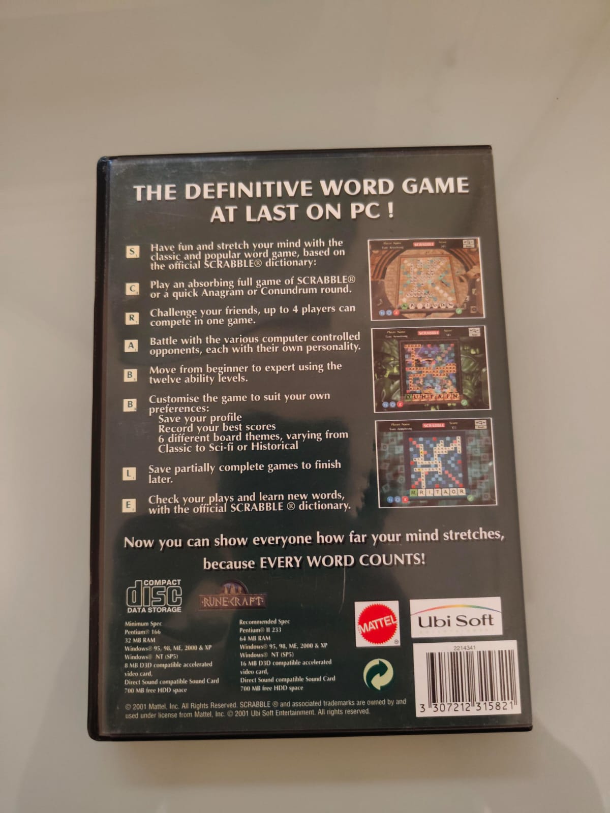 Scrabble PC completo versión UK - Estado excelente