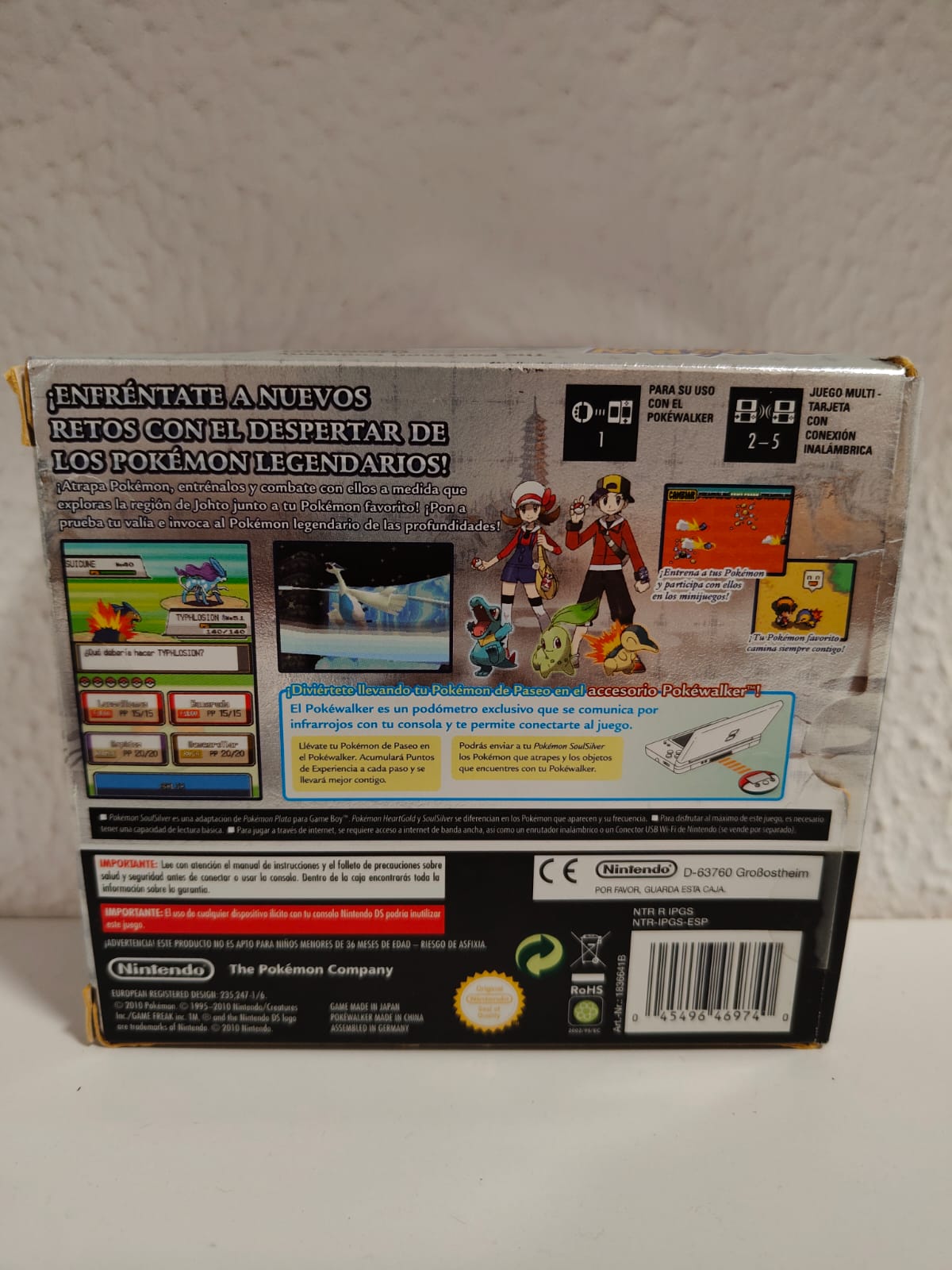 Pokemon Soulsilver Box [DS] Completo + Pokewalker- Estado Cuidado