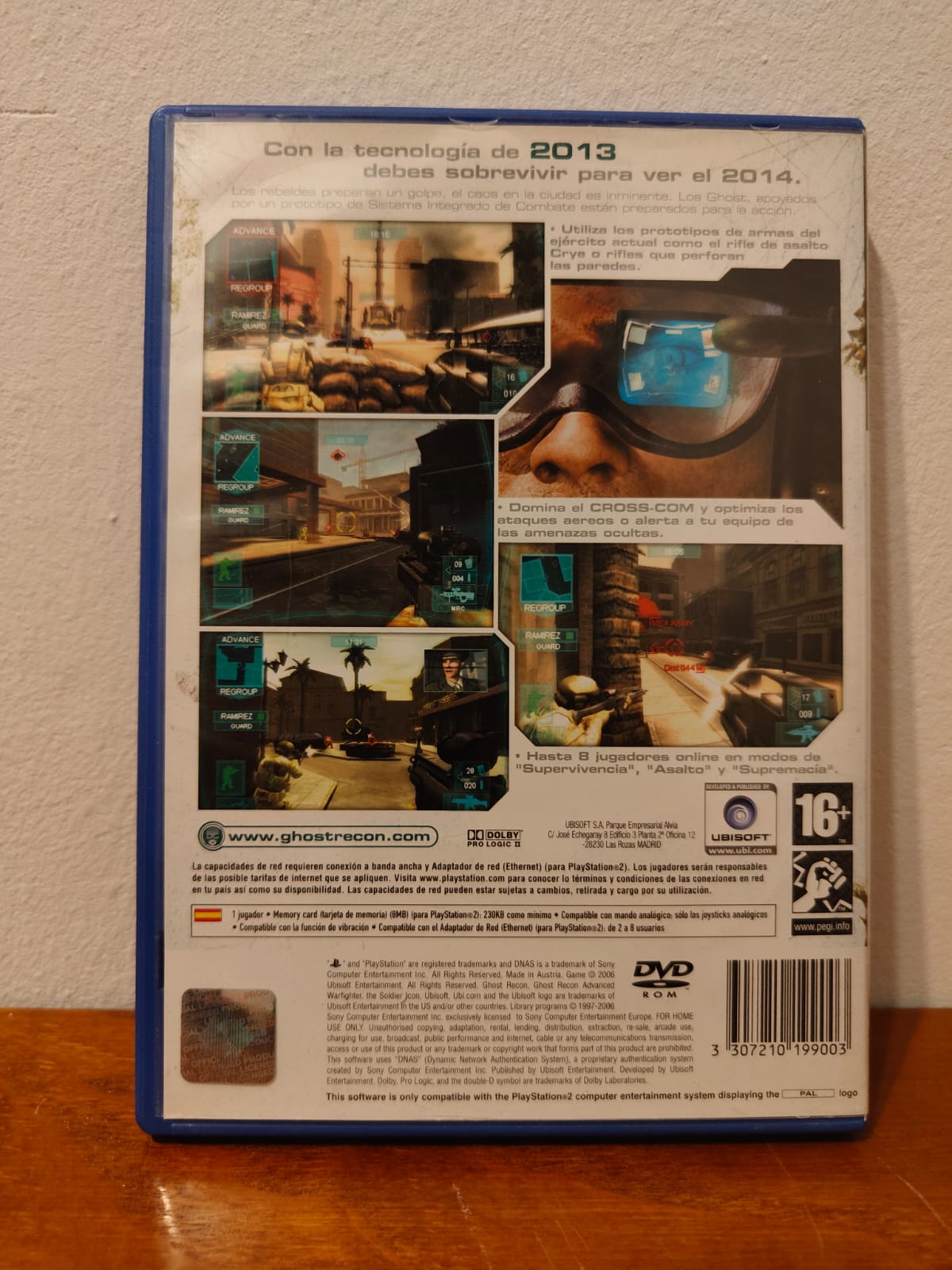 Tom Clancy's Ghost Recon Advanced Warfighter PlayStation 2 completo PAL ESP - Estado cuidado