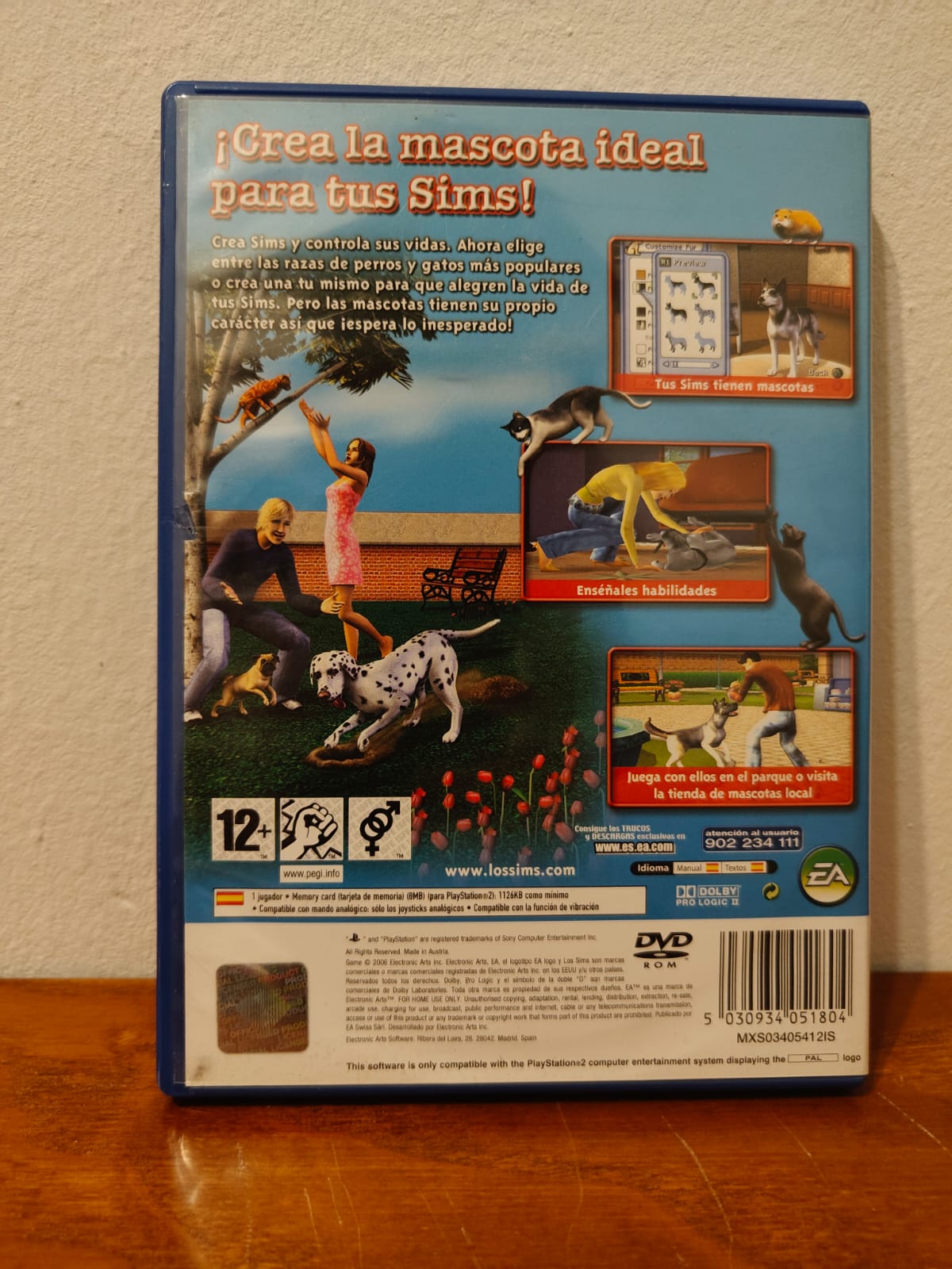 Los Sims 2 Mascotas PlayStation 2 completo PAL ESP - Estado cuidado