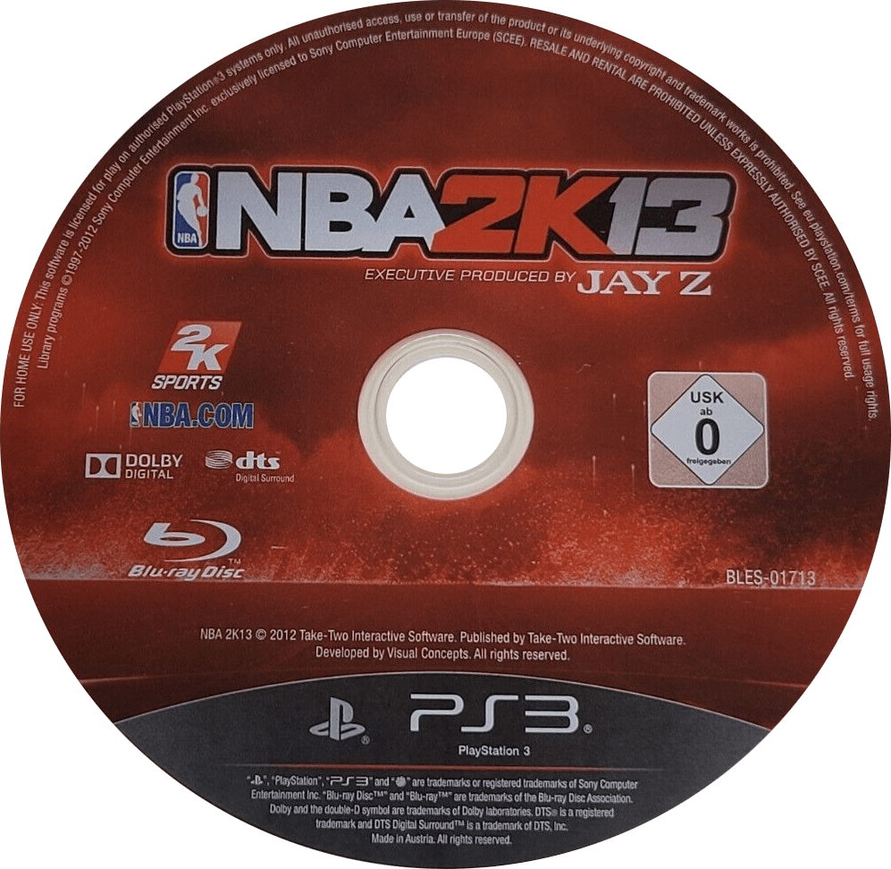 NBA 2K13 PlayStation 3 solo CD PAL EUR - Estado básico