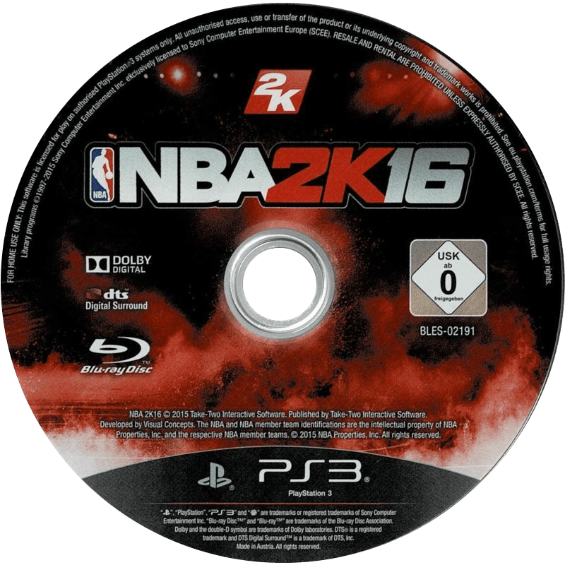 NBA 2K16 PlayStation 3 solo CD PAL EUR - Estado básico