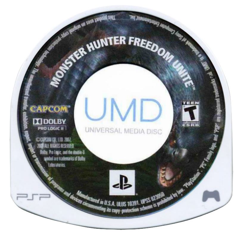 Monster Hunter Freedom Unite PlayStation Portable solo CD PAL EUR - Estado cuidado