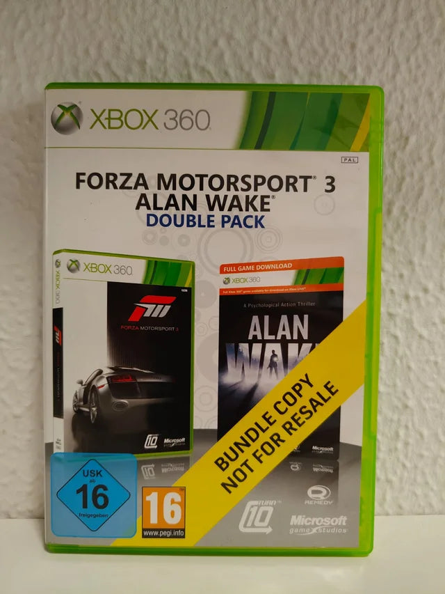 Forza Motorsport 3 + Alan Wake Double Pack Xbox 360 completo PAL ESP - Estado coleccionista