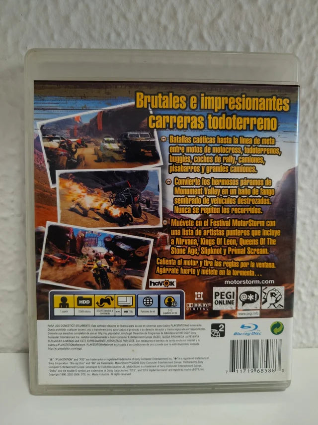 MotorStorm PlayStation 3 completo PAL ESP - Estado excelente