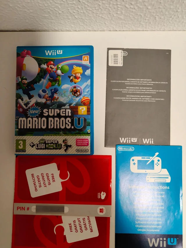 New Super Mario Bros. U Nintendo Wii U juego + caja + inserts PAL ESP - Estado cuidado