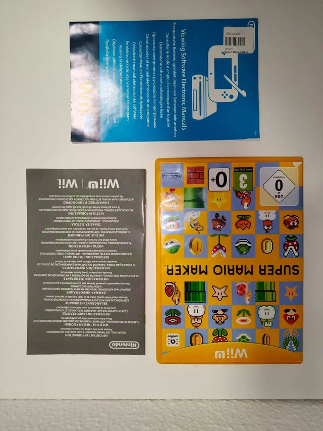 Super Mario Maker Nintendo Wii U juego + caja + inserts PAL EUR - Estado cuidado