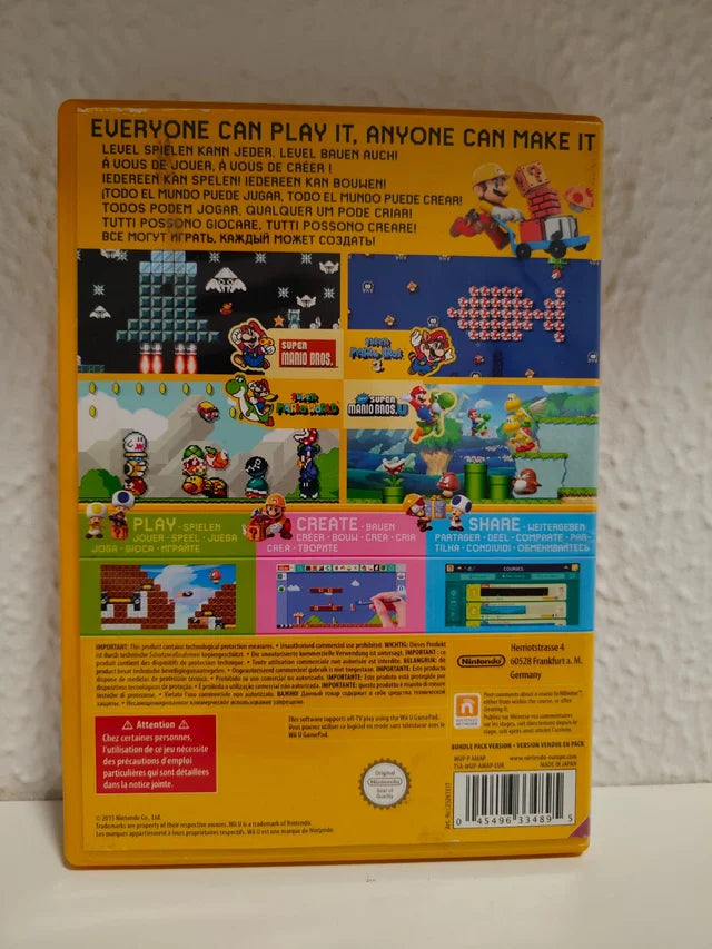 Super Mario Maker Nintendo Wii U juego + caja + inserts PAL EUR - Estado cuidado