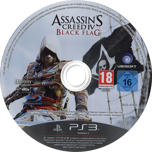 Assassins Creed 4 Black Flag PlayStation 3 solo CD PAL EUR - Estado básico